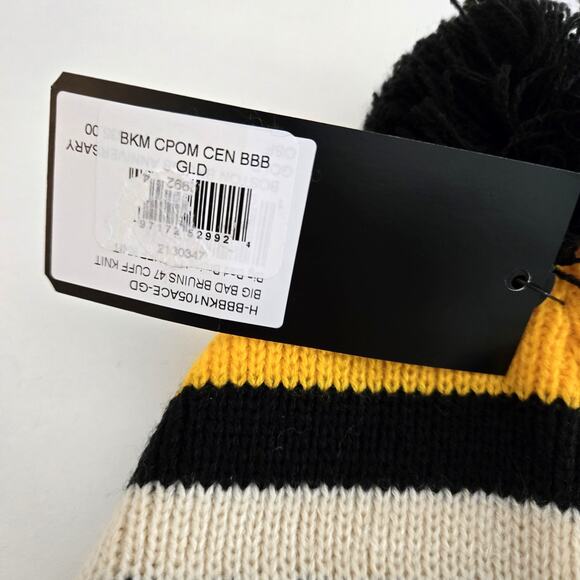 New 47 Brand Bruins Centennial Big Bad Bruins Gold Knit Winter Hat - Picture 7 of 7